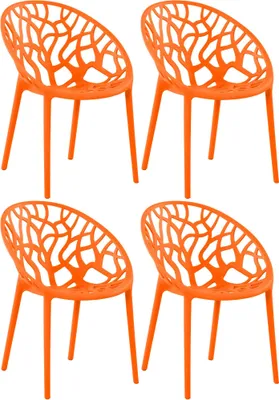 Produktbild von CLP 4er Set Gartenstuhl Hope, Modernes Design, Wetterfest, Stapelbar, Mit Armlehnen schwarz