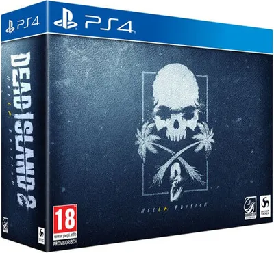 A PlayStation 4 game box for Dead Island 2 HELL-A Edition.