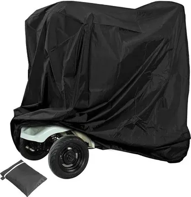 Immagine prodotto di Copertura impermeabile per sedia a rotelle, tessuto Oxford 210D, universale, nera, 190x71x117 cm
