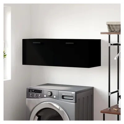 Produktbild von Möbel-Hängeschrank, schwarz, 100 x 36,5 x 35 cm, Holzwerkstoff