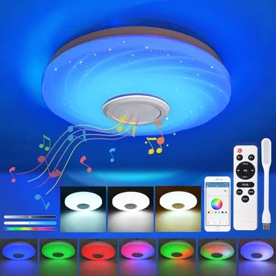 Bluetooth LED-Deckenleuchte 36 W RGB dimmbar mit Fernbedienung