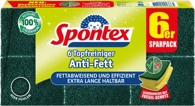 Produktbild von Spontex Topfreiniger Anti-Fett 6er für längere Sauberkeit 1 Stück