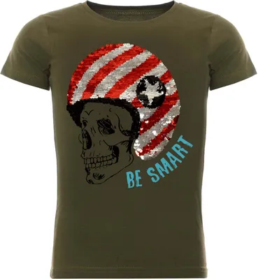 Produktbild von BEZLIT Jungen T-Shirt mit coolem Wende Pailletten Olivegrün 104