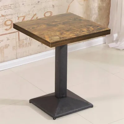 Image de Table Bartisch - Table de bistrot - Carrée - Bois - Design rétro - Pour 2 à 4 personnes - 60 x 60 x 75 cm - Couleur : B