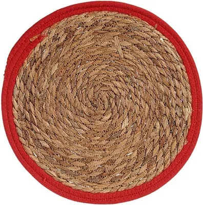 Zdjęcie produktu dla Podstawka czerwono-brązowa 35 x 1 x 35 cm naturalna (Ø 35 cm)