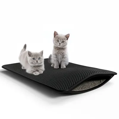 Produktbild von BigDean Katzenklo Matte 61x38cm ideal als Unterleger – Katzenstreu Matte kratzfest & leicht zu reinigen