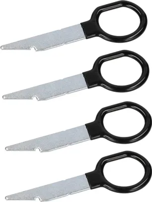 Produktbild von Audioproject A390 - Autoradio Entriegelungswerkzeug 4 Stück Set gummiert Entriegelung kompatibel VW Audi Seat Skoda Mercedes Ford Navi MFD-2 RNS-E RCD