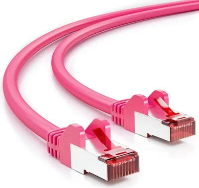 Produktbild von deleyCON MK3065, 15 m, Cat6, S/FTP (S-STP), RJ-45, RJ-45, Magenta