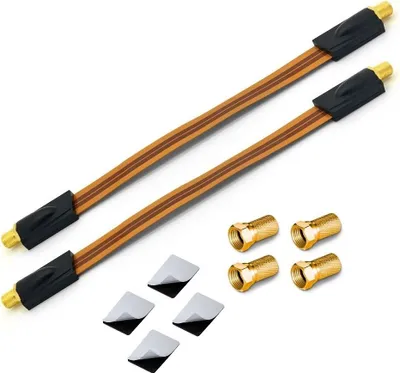 Produktbild von ARLI 2x Fensterdurchführung UltraSlim vergoldet + 4x F-Stecker
