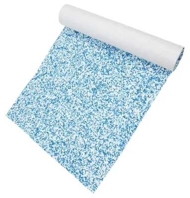 Image de Tapis de sol en mousse antidérapant, motif camouflage bleu, dimensions 240 x 90 cm