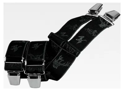 Produktbild von Herren Hosenträger in Schwarz mit Hirsch- und Entenmotiv