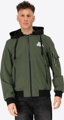 Produktbild von Herren Jacke mit Kapuze schmale Passform SHALFORD Olive/Black/White 3XL Lonsdale
