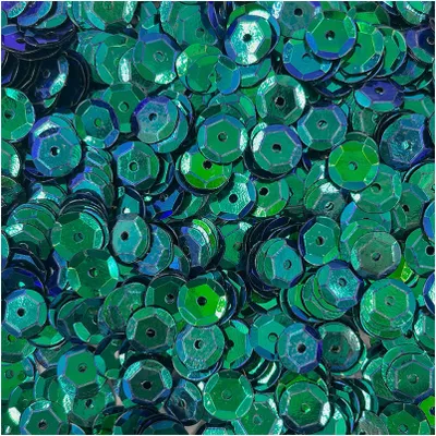 Obrázok produktu pre Okrúhle dúhové flitre 9mm 15g - Loveart - tmavozelené
