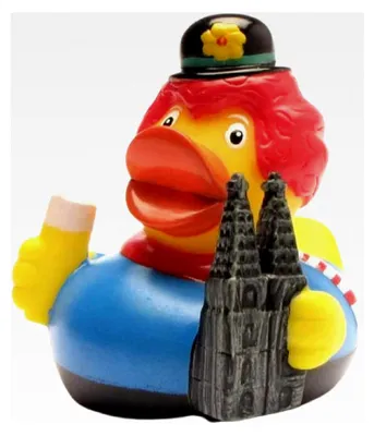 Produktbild von Badeente Köln – Quietscheente – L: 7,5 cm – Geschenk Karneval – Souvenir
