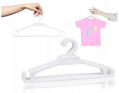 Produktbild von MONTIP Kinderkleiderbügel Weiß 100 Stück 32 cm