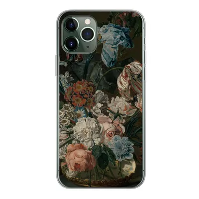 Produktbild von MuchoWow® Handyhülle Schutzhülle Hülle für iPhone 11 Pro Stilleben mit Blumen - Gemälde von Cornelia van der Mijn Silikon Softcase Handy Hülle - Handy
