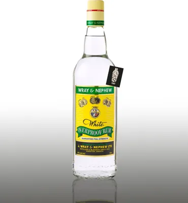 Produktbild von Wray & Nephew White overproof Rum 0,7L (63% vol.)inkl. Mixcompany Postkarte- [Enthält Sulfite]