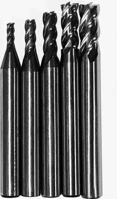 Zdjęcie produktu dla Zestaw frezów HSS, 4 ostrza (5 szt.: 2-6 mm )