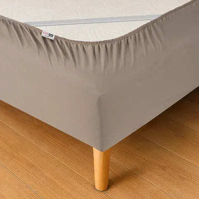 Immagine prodotto di Solidchoice - Letto Bedrok, 90 x 200 cm, in cotone, color taupe