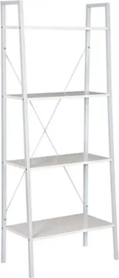 Produktbild von Hochglanz-Boekenregal aus Weiß-Holz - 4 Ebenen - 60x35x148cm - Woonkamer, Schlafzimmer und Kinderzimmer