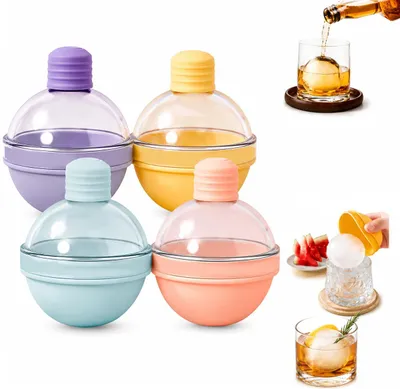 Zdjęcie produktu dla Foremki Silikonowe Do Lodu Na Duże Kule Xxl 4 Sztuki Formy Na Lód, productTiles.product.images.aiGenerated