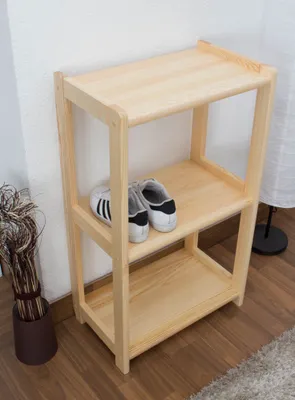 Produktbild von Schuhregal Kiefer massiv Vollholz natur Junco 57D - Abmessung 86 x 50 x 30 cm