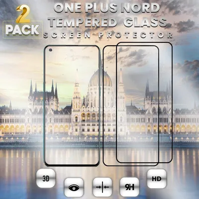 Obrázek produktu pro 2-balení OnePlus Nord Ochranné sklo na displej - Tvrzené sklo 9H - Super kvalita 3D