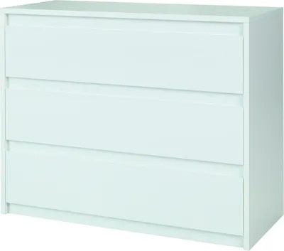 Immagine prodotto di Cassettiera 3 cassetti - 110x87x46 cm - bianco lucido - collezione VERONA
