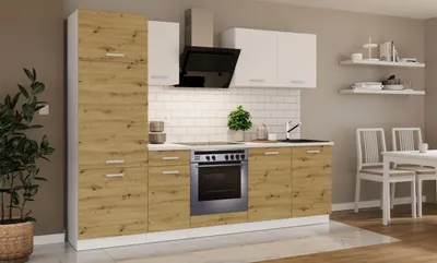 Produktbild von Küche Toni 260 cm Küchenzeile Küchenblock Singleküche Einbauküche