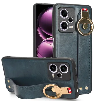Produktbild von Für Xiaomi Redmi Note 12 Pro 5G Handy Tasche mit Armbandhalter und Ringalterung