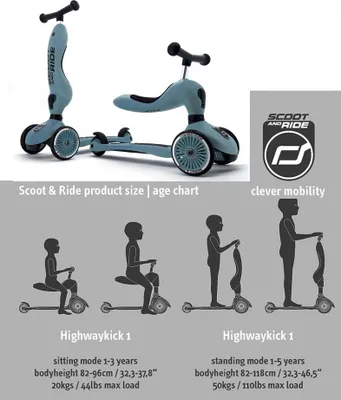 Obrázek produktu pro Scoot & Ride 96271, Děti, Koloběžka s třemi koly, Jakékoliv pohlaví, Asfalt, 20 kg, 3 kolo/kola