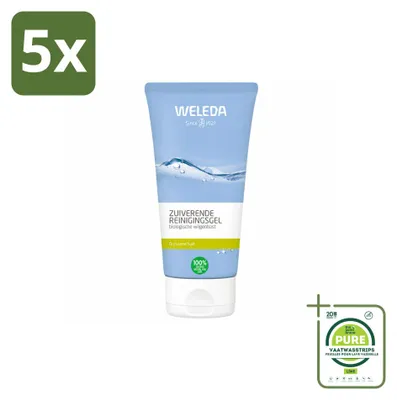 Zdjęcie produktu dla 5 x Żel oczyszczający Weleda do skóry problematycznej, 100 ml - opakowanie zbiorcze - 5 sztuk
