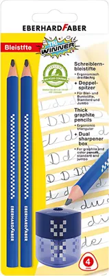 Immagine prodotto di EBERHARD FABER 510096 Set di matite EBERHARD FABER TRI WINNER, 2B, blu, 3 pezzi