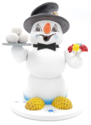 Produktbild von Kuhnert Erzgebirge - Schneemann Räuchermann,-figur,-männchen 19cm - Gentleman