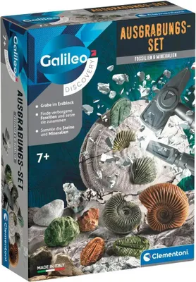 Produktbild von Clementoni Ausgrabungs-Set Fossilien & Mineralien