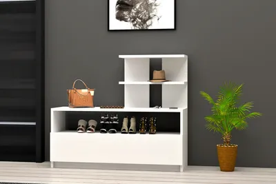 Obrázok produktu pre Skye Decor, Airy- Airy CLP, biela, skrinky na topánky, 85x100x29,6 cm, 100% melamínová drevotrieska