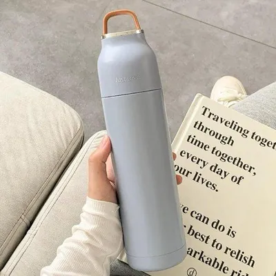 Image de Bouteille en acier inoxydable 500 ml, isotherme, pour boissons chaudes/froides, sans BPA, sport