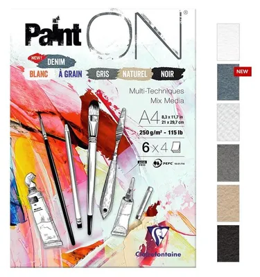Immagine prodotto di Szkicownik A4 Paint'ON Denim 250g 6 kolorów