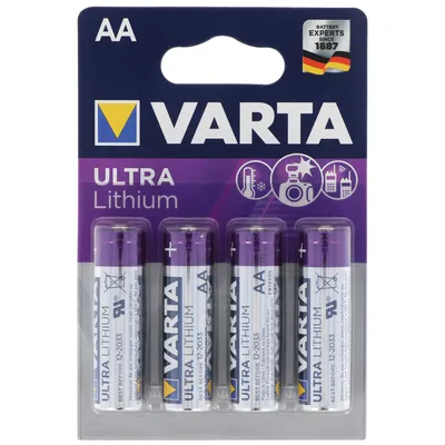 Produktbild von Varta Ultra Lithium Mignon AA, Varta Lithium Batterien, 6106, 1,5V, 4er Blister