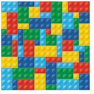 Immagine prodotto di 20 tovaglioli Colourful Bricks - Mattoncini colorati 33x33 cm