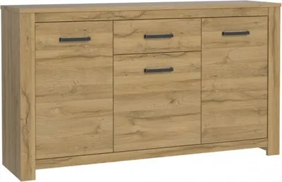 Obrázek produktu pro Nábytek24 Havanna komoda HVNK232, příborník s 1 dvířky a 3 zásuvkami, Imitace starý dub