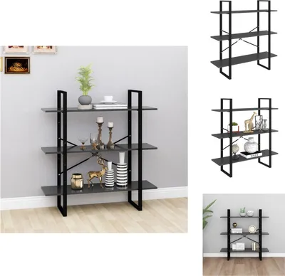 Produktbild von vidaXL Bücherregal Grau 100x30x105 cm Holzwerkstoff -  Bücherregale & Bücherschränke