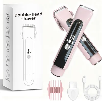 Produktbild von Schmerzfreier Doppelkopf-Haarentferner für Gesicht & Körper mit IPX7 – Sanft für Bikinizone & präzise für Beine