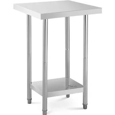 Produktbild von Royal Catering Edelstahl-Arbeitstisch - PREMIUM - 61 x 61 cm - 150 kg -