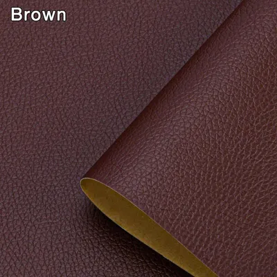 Image de Patch de réparation pour cuir - Film autocollant pour cuir - Pour canapé, siège de voiture - Dimensions : 150 x 138 cm - Épaisseur : 0,9 mm - Film de réparation découpable - Couleur : marron