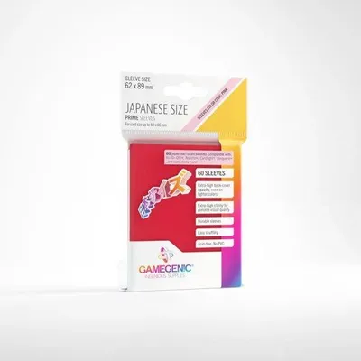 Image de Gamegenic - Protège-cartes PRIME, format japonais, couleur rouge (60 pièces)