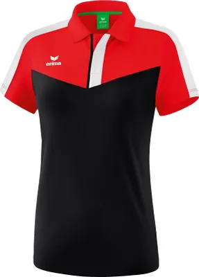 Produktbild von Erima Squad Poloshirt Damen - Rot / Schwarz / Weiß