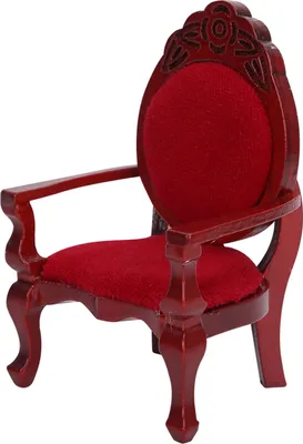 Obrázek produktu pro 1:12 Miniaturní domeček pro panenky Vintage dřevěný vyřezávaný nábytek jídelní židle
