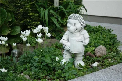 Produktbild von Garten Dekoration Igel Terrasse Stein Figuren Figur Deko Statue Skulptur S103089