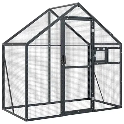 Produktbild von vidaXL Voliere Anthrazit 179x100x185 cm Aluminium